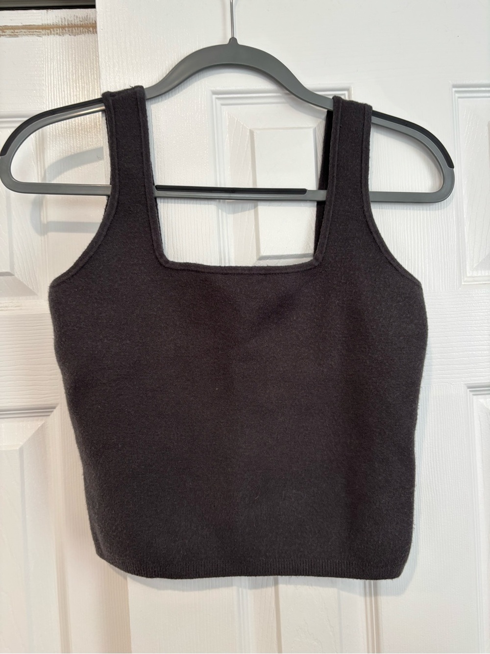 Abercrombie Classic Charcoal Women's Square Neck Knit Tank Top